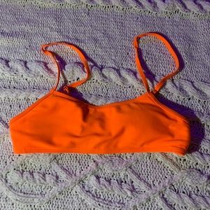Adjustable Strap Orange Bikini Top